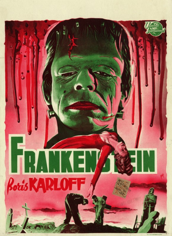 Repro 30x40cm - FRANKENSTEIN - Belge