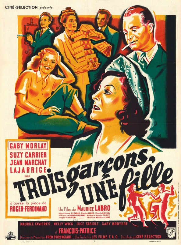 Affiche - TROIS GARCONS, UNE FILLE - 60x80cm