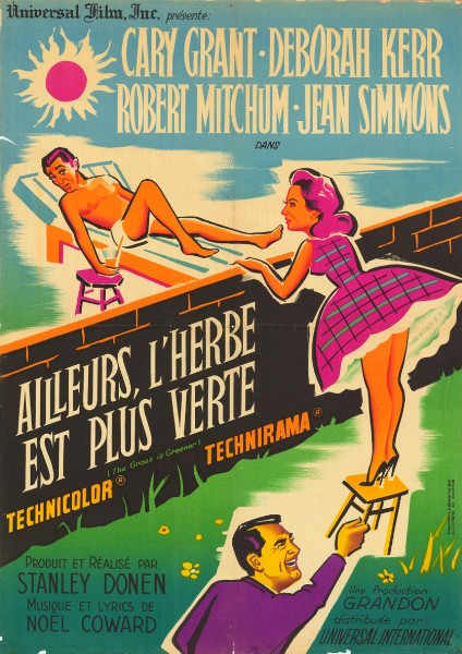 Repro 30x40cm - AILLEURS L'HERBE EST PLUS VERTE - Française