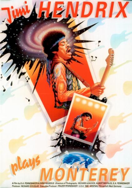 Affiche - JIMI HENDRIX PLAYS MONTEREY - 60x80cm - GER