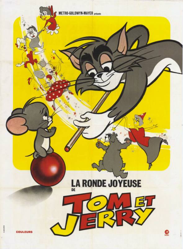 Affiche - RONDE JOYEUSE DE TOM ET JERRY - 120x160cm