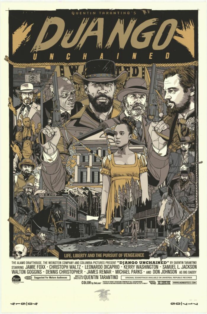 Sérigraphie Mondo - DJANGO UNCHAINED - 61x91,5cm B