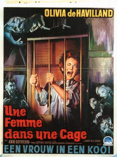 Repro 30x40cm - UNE FEMME DANS UNE CAGE - Belge