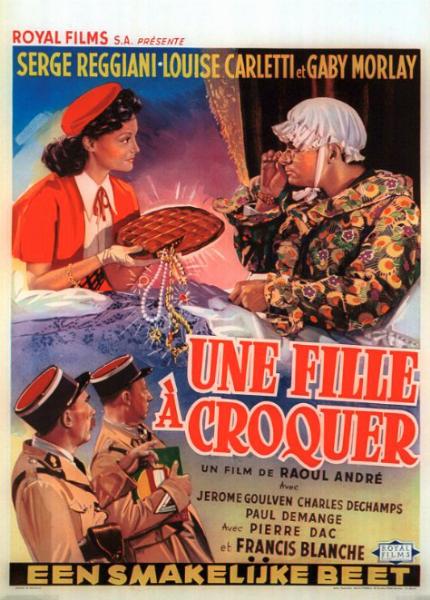 Repro 30x40cm - UNE FILLE A CROQUER - Belge