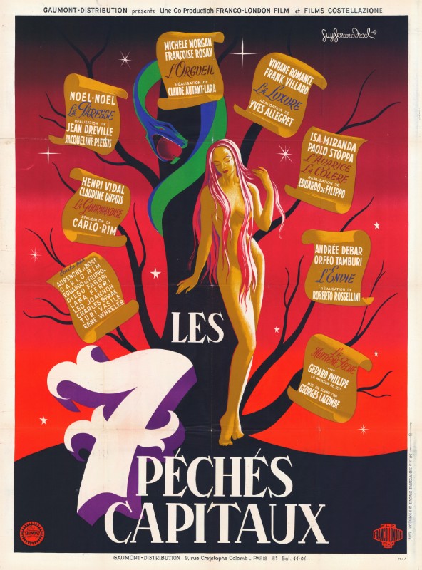 Repro 30x40cm - 7 PECHES CAPITAUX (les) - Française