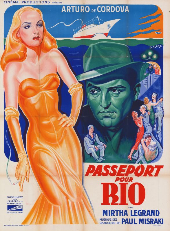 Repro 30x40cm - PASSEPORT POUR RIO - Française