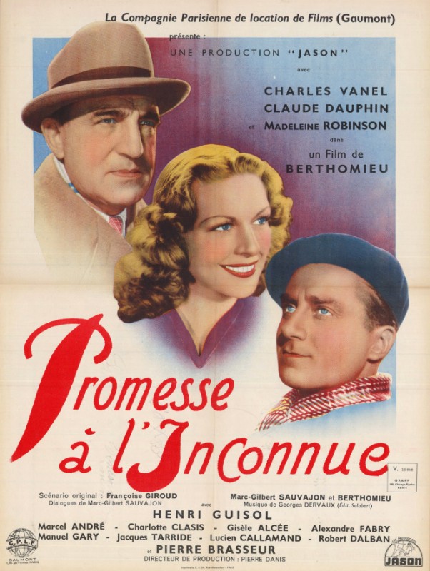 Affiche - PROMESSE A L'INCONNUE - 60x80cm