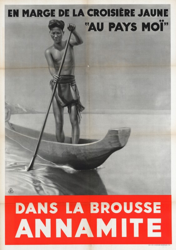 Repro 30x40cm - DANS LA BROUSSE ANNAMITE - Française