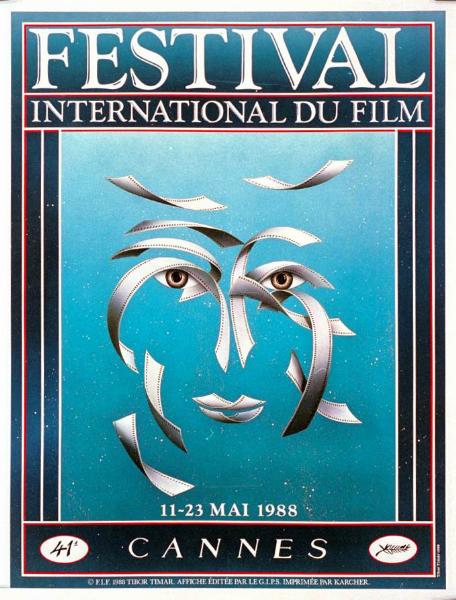 Affiche - FESTIVAL DE CANNES 1988 - 60x80cm