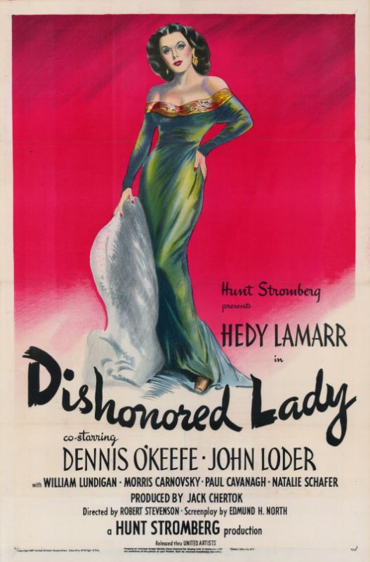 Repro 30x40cm - DISHONORED LADY - U.S.