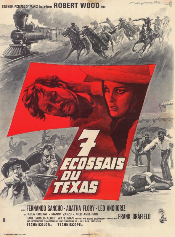 Repro 30x40cm - SEPT ECOSSAIS DU TEXAS - Française