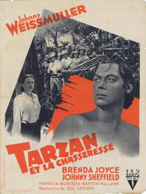 Repro 30x40cm - TARZAN ET LA CHASSERESSE - Française