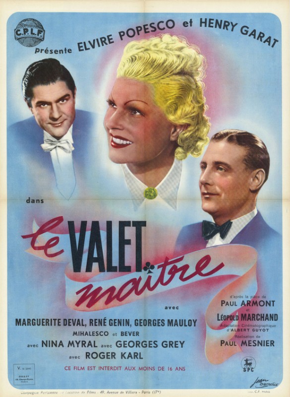 Repro 30x40cm - VALET MAITRE (le) - Française