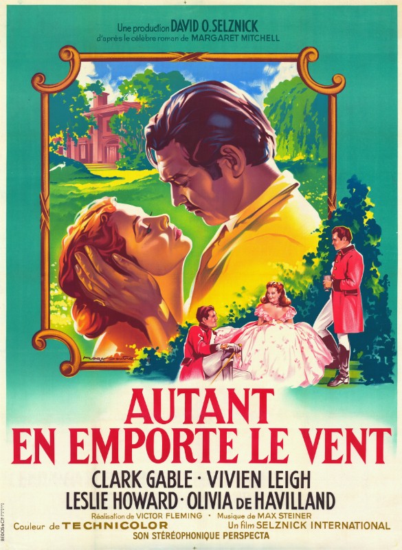 Repro 30x40cm - AUTANT EN EMPORTE LE VENT - Française