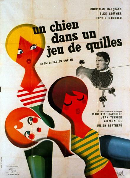 Affiche - UN CHIEN DANS UN JEU DE QUILLES - 120x160cm