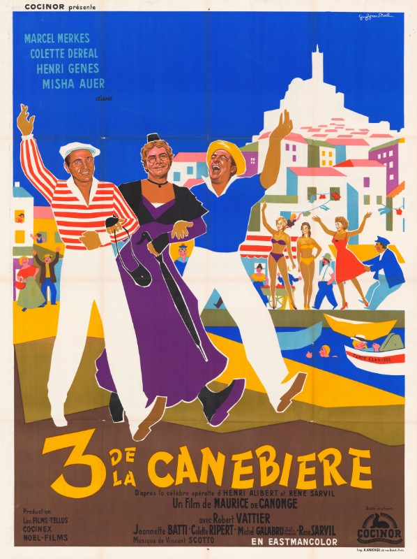 Repro 30x40cm - TROIS DE LA CANEBIERE - Française