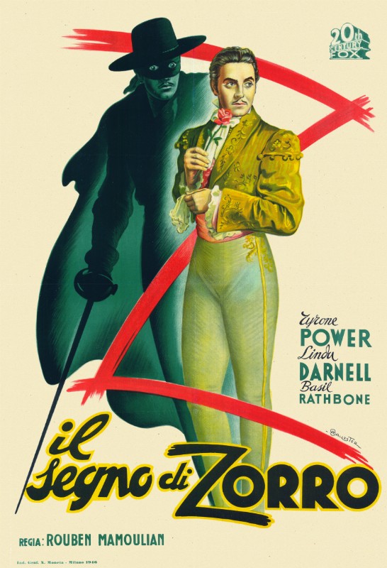 Repro 30x40cm - SIGNE DE ZORRO (le) - Italienne