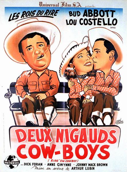 Affiche - DEUX NIGAUDS COW-BOYS - 60x80cm