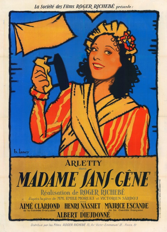 Repro 30x40cm - MADAME SANS-GENE - Française