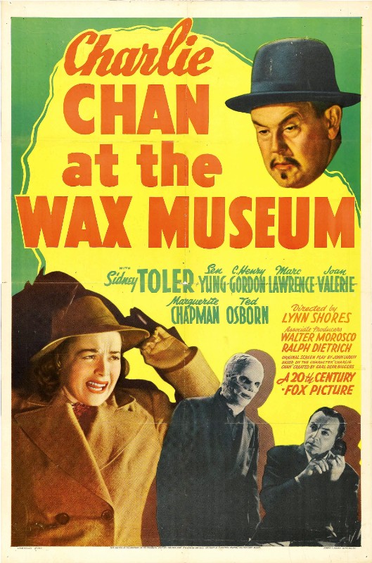 Repro 30x40cm - CHARLIE CHAN AT THE WAX MUSEUM - U.S.