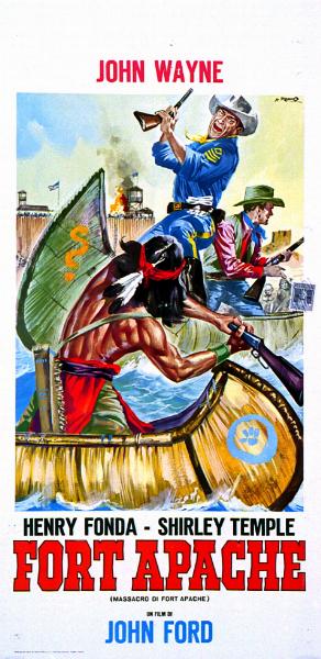 Affiche - MASSACRE DE FORT APACHE (le) - Ressortie 33x71cm
