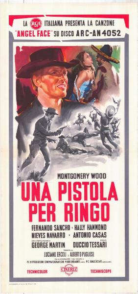 Repro 30x40cm - UN PISTOLET POUR RINGO - Italienne
