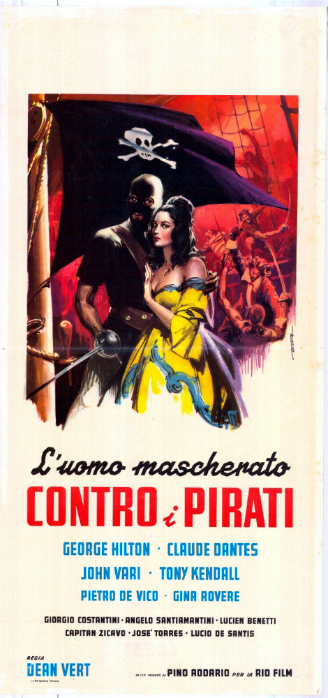 Repro 30x40cm - UOMO MASCHERATO CONTRO I PIRATI - Italienne