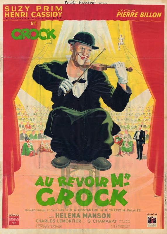 Repro 30x40cm - AU REVOIR MONSIEUR GROCK - Française