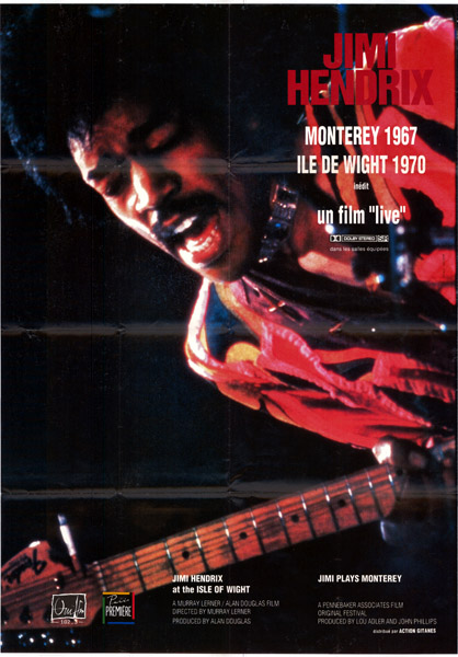Affiche - JIMI HENDRIX PLAYS MONTEREY - 80x120cm
