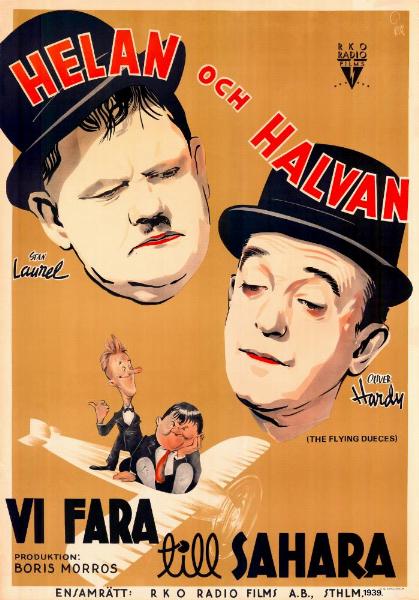 Repro 30x40cm - LAUREL ET HARDY CONSCRITS - Suédoise
