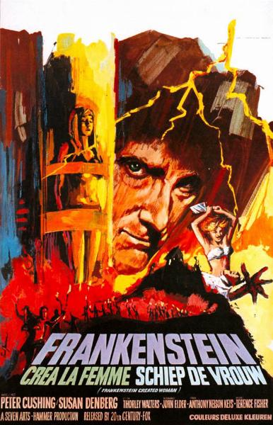 Repro 30x40cm - FRANKENSTEIN CREA LA FEMME - Belge