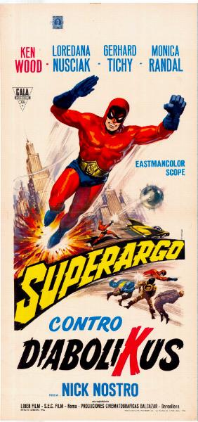 Repro 30x40cm - SUPERARGO CONTRO DIABOLIKUS - Italienne