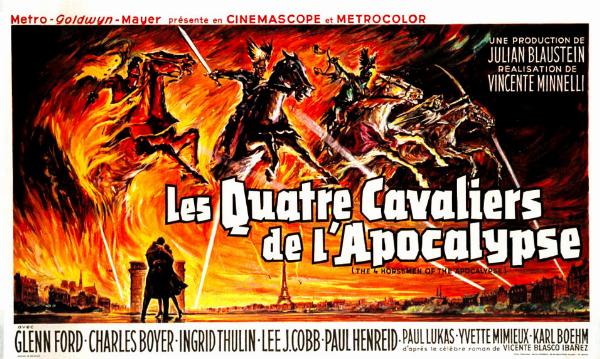Repro 30x40cm - QUATRE CAVALIERS DE L'APOCALYPSE - Belge