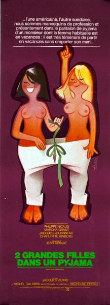 Affiche - DEUX GRANDES FILLES DANS UN PYJAMA - 40x80cm