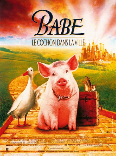 Affiche - BABE LE COCHON DANS LA VILLE - 40x55cm
