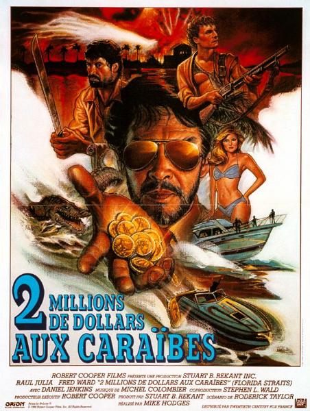 Affiche - DEUX MILLIONS DE DOLLARS AUX CARAIBES - 40x55cm