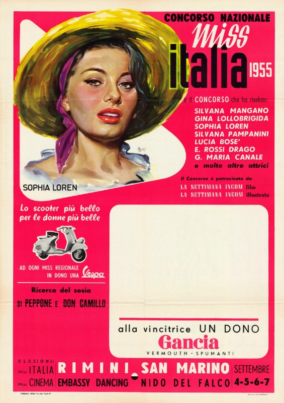 Repro 30x40cm - MISS ITALIA 60 - Italienne