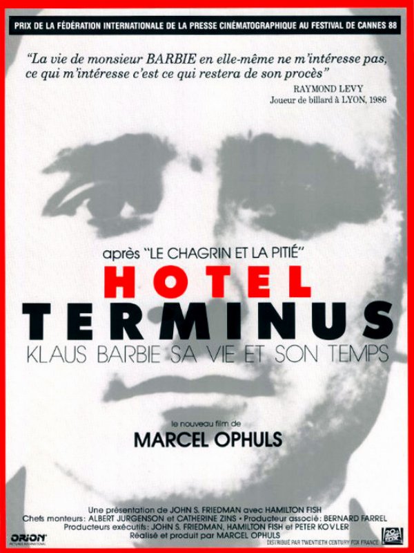 Affiche - HOTEL TERMINUS : KLAUS BARBIE, HIS LIFE AND TIME - 40x55cm