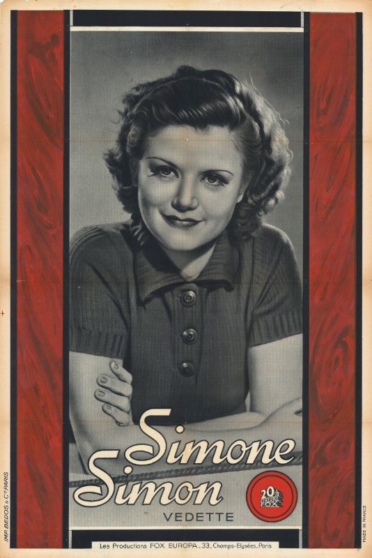 Repro 30x40cm - SIMONE SIMON - Française