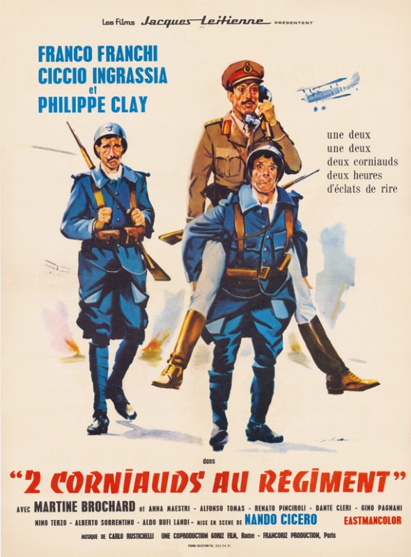 Repro 30x40cm - DEUX CORNIAUDS AU REGIMENT - Française