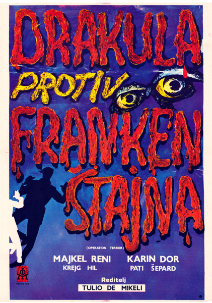 Affiche - DRACULA CONTRE FRANKENSTEIN - 50x70cm