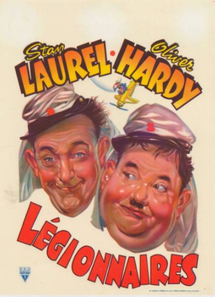 Repro 30x40cm - LAUREL ET HARDY CONSCRITS - Belge B