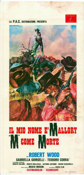 Affiche - MIO NOME E MALLORY: "M" COME MORTE - 33x71cm