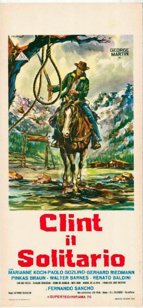 Repro 30x40cm - CLINT L'HOMME DE LA VALLEE SAUVAGE - Italienne