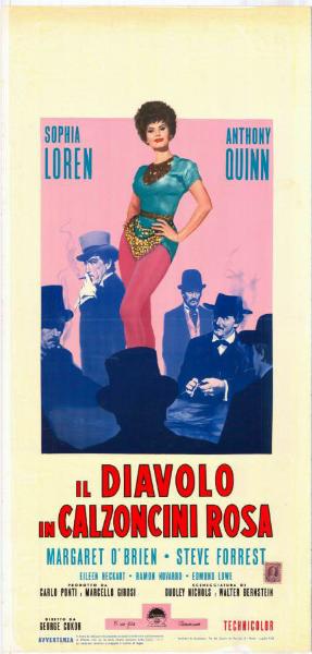 Repro 30x40cm - DIABLESSE EN COLLANT ROSE (la) - Italienne