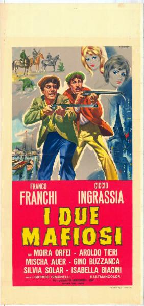 Repro 30x40cm - DEUX CORNIAUDS CONTRE COSA NOSTRA - Italienne