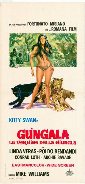 Affiche - GUNGALA LA VERGINE DELLA GIUNGLA - 33x71cm