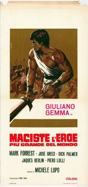 Repro 30x40cm - MACISTE L'EROE PIU GRANDE DEL MONDO - Italienne