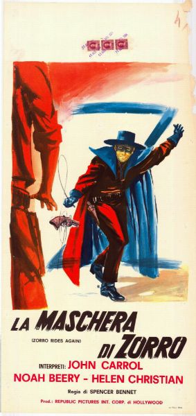Repro 30x40cm - RETOUR DE ZORRO (le) - Italienne