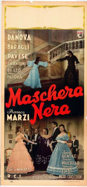 Repro 30x40cm - MASCHERA NERA - Italienne